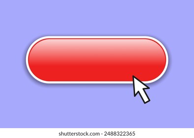 Red CTA button with blue background.