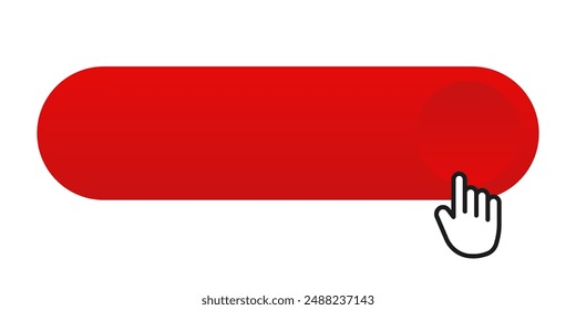 Botón CTA rojo con el ícono de la mano.