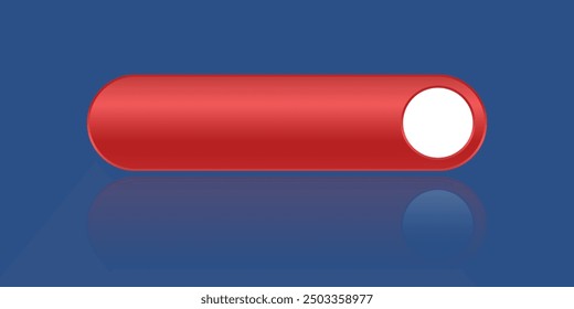 Red CTA button with reflection.
