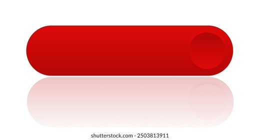 Red CTA button with reflection.