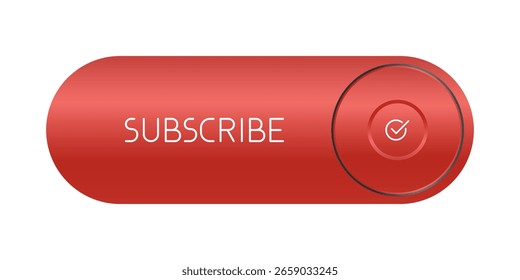 Red CTA button with text: Subscribe.