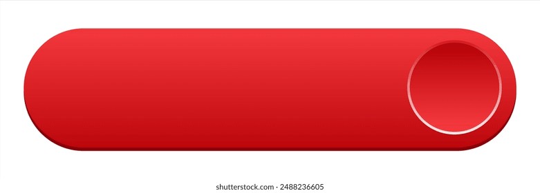 Red CTA button vector template.