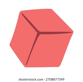 Juguete rojo de la construcción de los niños del cubo