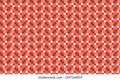 Red cube pattern tablecloth for fabric-t-shirt,shirts,dreses,paper and other industrial products.- Vector Illustration. EPS-10