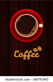 Red cup of coffee