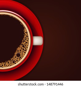 Red cup of coffee