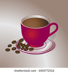Red cup coffee vector