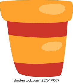 Red cup to go, illustration, vector on a white background.