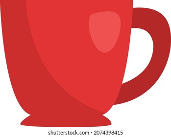 Red cup, illustration, vector, on a white background.