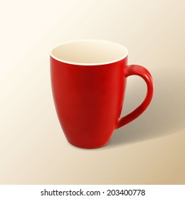 Red cup isolated 
