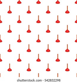 Red cup plunger pattern. Cartoon illustration of red cup plunger vector pattern for web