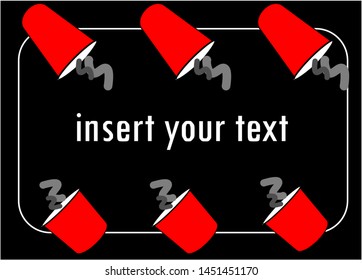 red cup for template have insert text