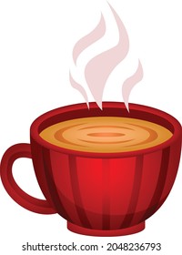 Red cup vector art and illustration