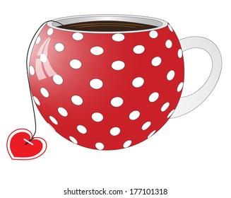 Red cup with white circles
