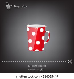 red cup in white peas