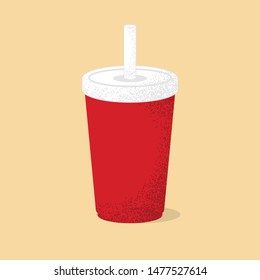 Red cups, it's party time minimal on Cream background
