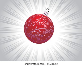 red curl design bulb background