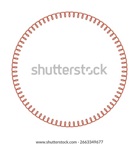 Red Curly Spiral Wire Circular Frame