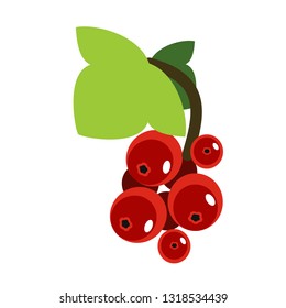 red currant flat illustration. Food and drink, kitchen and cooking, fruit and vegetables series.