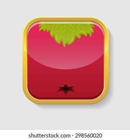 Red currant texture icon stylized like mobile app.