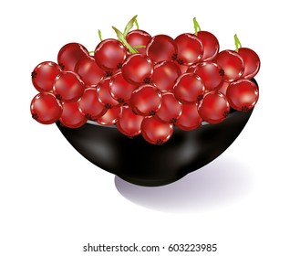 Red Currents in a black bowl