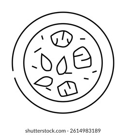 red curry thai cuisine line icon vector. red curry thai cuisine sign. isolated contour symbol black illustration