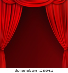 red curtain