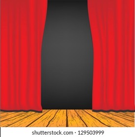 Red curtain