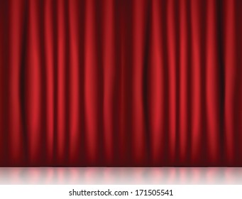 red curtain