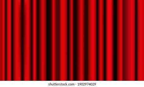 Red curtain bacground theater stage decoration. Vector realistic theatre show luxury vintage curtain. Graphic illustration