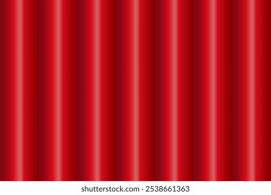 Red Curtain Background. Celebration Event or Grand Opening Backdrop. Valentine's Day Wallpaper. Vector Illustration