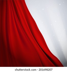 Red curtain background, eps 10