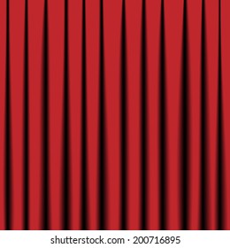 Red curtain background. Illustration eps 10