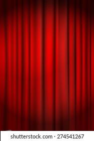 red curtain background vector illustration