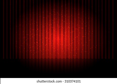 red curtain background vector version