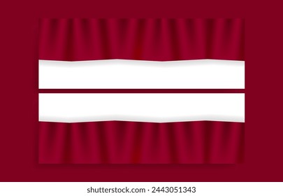 red curtain banners vector set	
