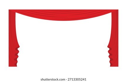 Elemento de marco de borde de cortina roja