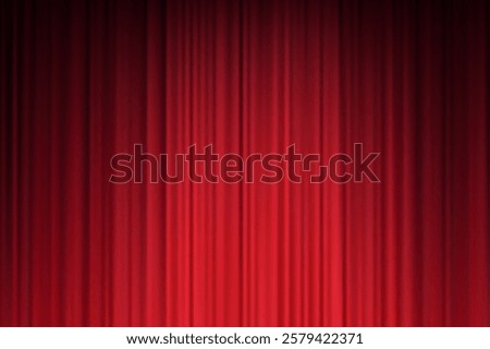 Red Curtain Draping Wave Pleat Curtains Theater Stage Background. Vector illustration