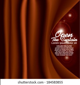 Red Curtain Vector Illustration