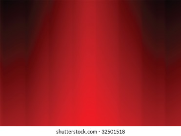red curtain, vector illustration