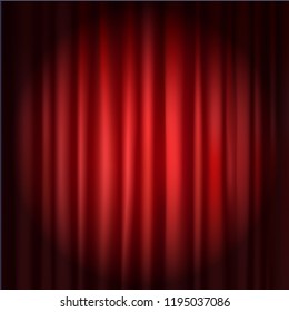 red curtain, vector, realistic 3D