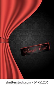 Red Curtains Background