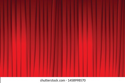 Red curtains, celebration and awards, abstract background, vector illustration