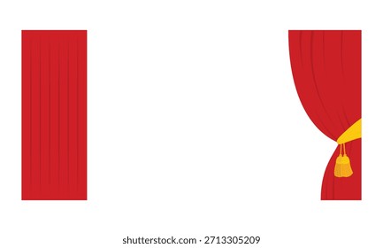 red curtains for copy space element