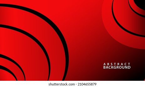 Red curve abstract background template, geometric background, red cover design, texture, banner, colorful gradient background, flyer, poster, book, brochure, wallpaper, backdrop, advertisement, vector