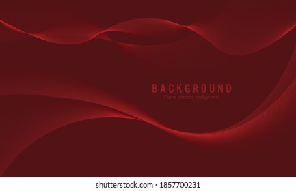 Red curve abstract wave background	