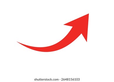 Icône flèche courbe rouge - Image vectorielle. style plat. icône de flèche pour votre conception de site web, logo, application, interface utilisateur. flèche a indiqué le symbole de direction. flèche incurvée