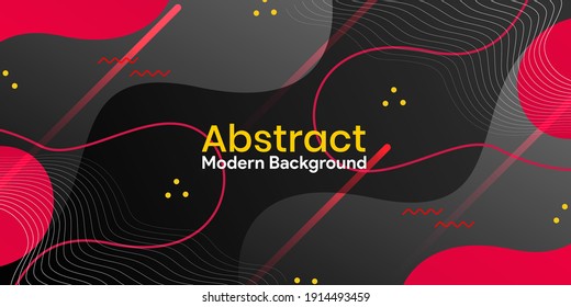 Red curve background with Abstract modern colorful gradient red line motion in duo tone. dark modern minimal wavy illustration
