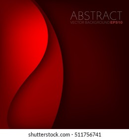 Red curve background with red dark space for your text and message design, vector