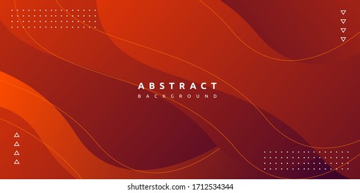 red curve background with modern geometric